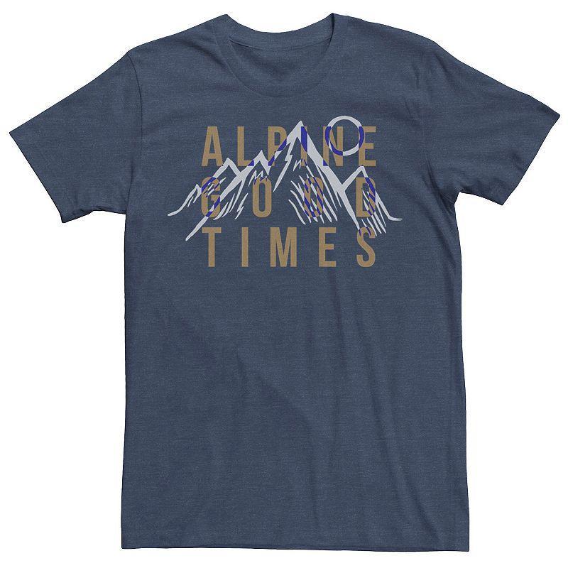 Mens Alpine Good Times Mountains Graphic Tee Navy Grey Product Image