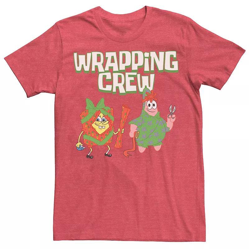 Mens Spongebob Squarepants Patrick Wrapping Crew Tee Red Product Image