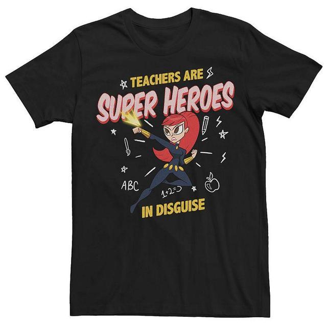 Mens Marvel Widow Teachers Are Super Heroes Tee Product Image