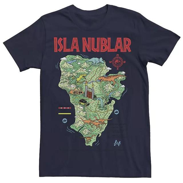 Mens Jurassic Park Islas Nublar Landmark Map Tee Athletic Grey Product Image