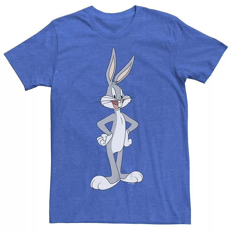 Mens Looney Tunes Bugs Bunny Happy Graphic Tee Royal Grey Product Image