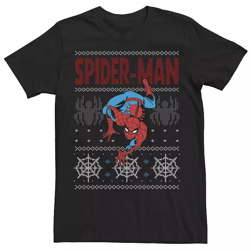 Mens Marvel Spider-Man Crawl Ugly Christmas Sweater Tee Product Image