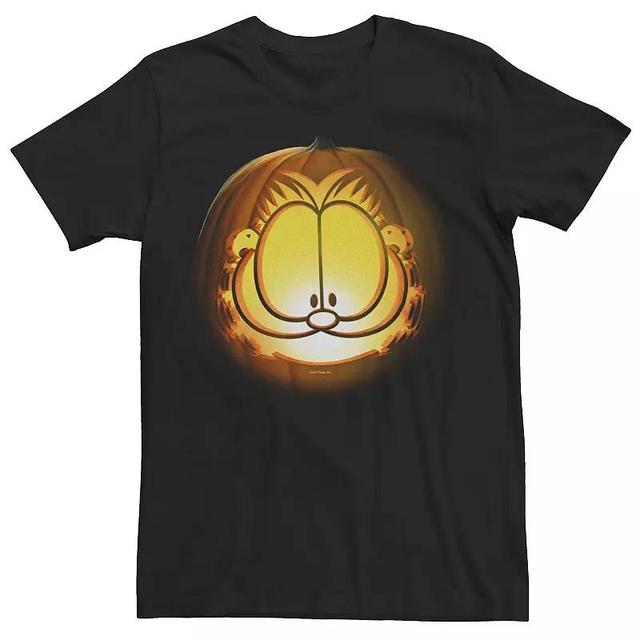 Mens Garfield Glowing Pumpkin Carving Tee Product Image