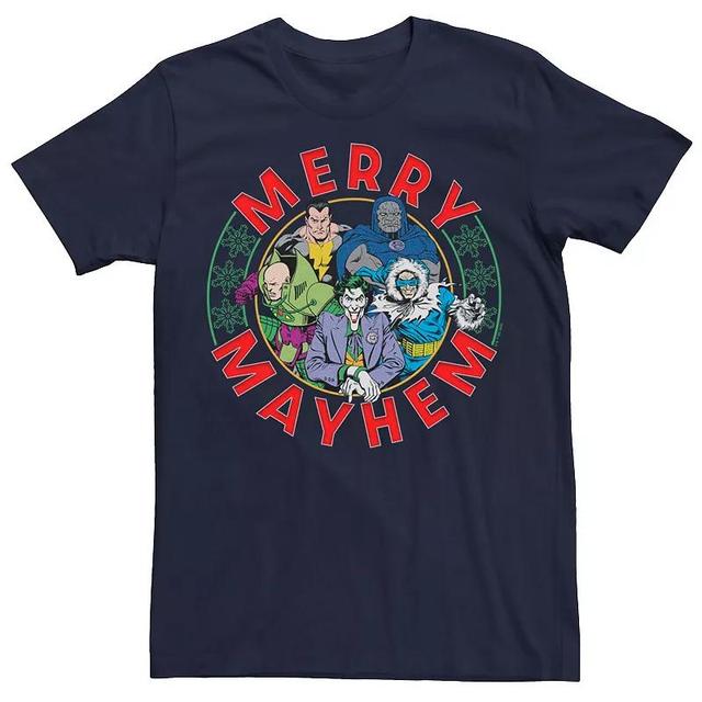 Mens Aquaman Christmas Sweater Graphic Tee Blue Product Image