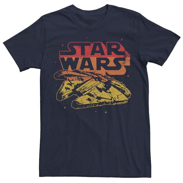 Mens Star Wars Vintage Falcon Tee Blue Product Image