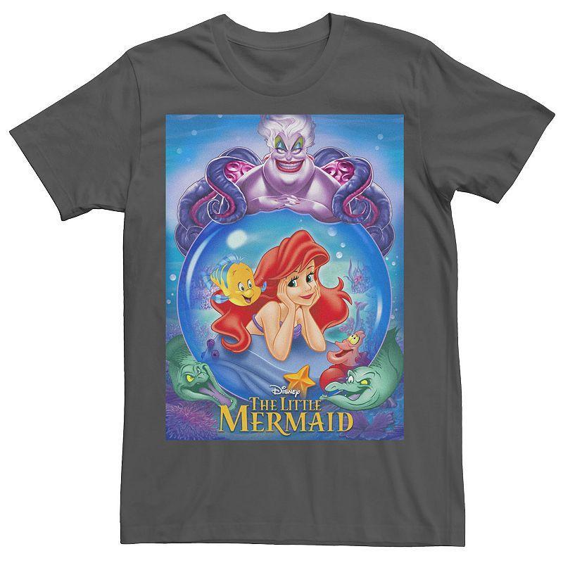 Disneys The Little Mermaid Ariel And Ursula Poster Mens Tee Grey Product Image