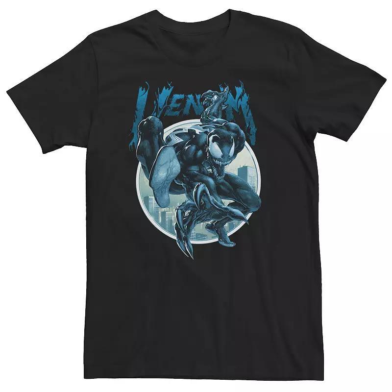 Big & Tall Marvel Venom Deep Blue Circle Logo Tee, Mens Product Image