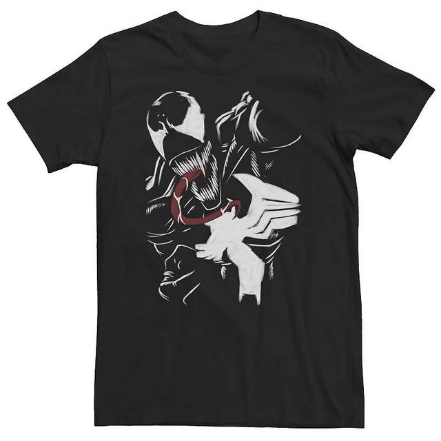 Big & Tall Marvel Venom Close Up Roar Paint Art Tee, Mens Product Image