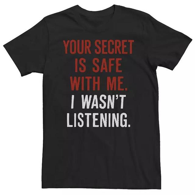 Mens Generic Your Secret Humor Text Tee Product Image