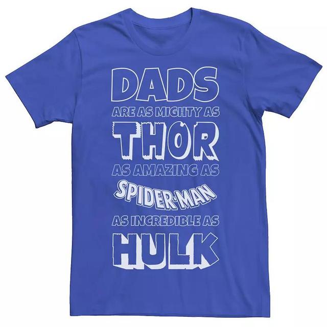 Mens Marvel Avengers Dad Traits Graphic Tee Product Image