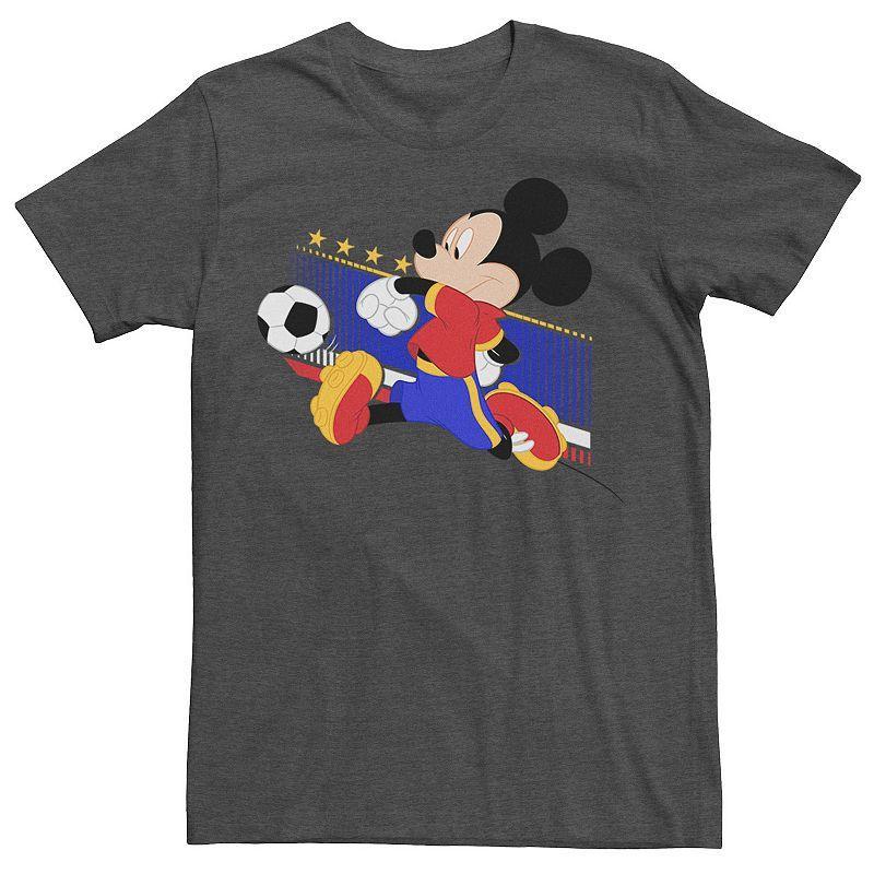 Disneys Mickey Mouse Spain Soccer Uniform Portrait Mens Tee Grey Heather Product Image