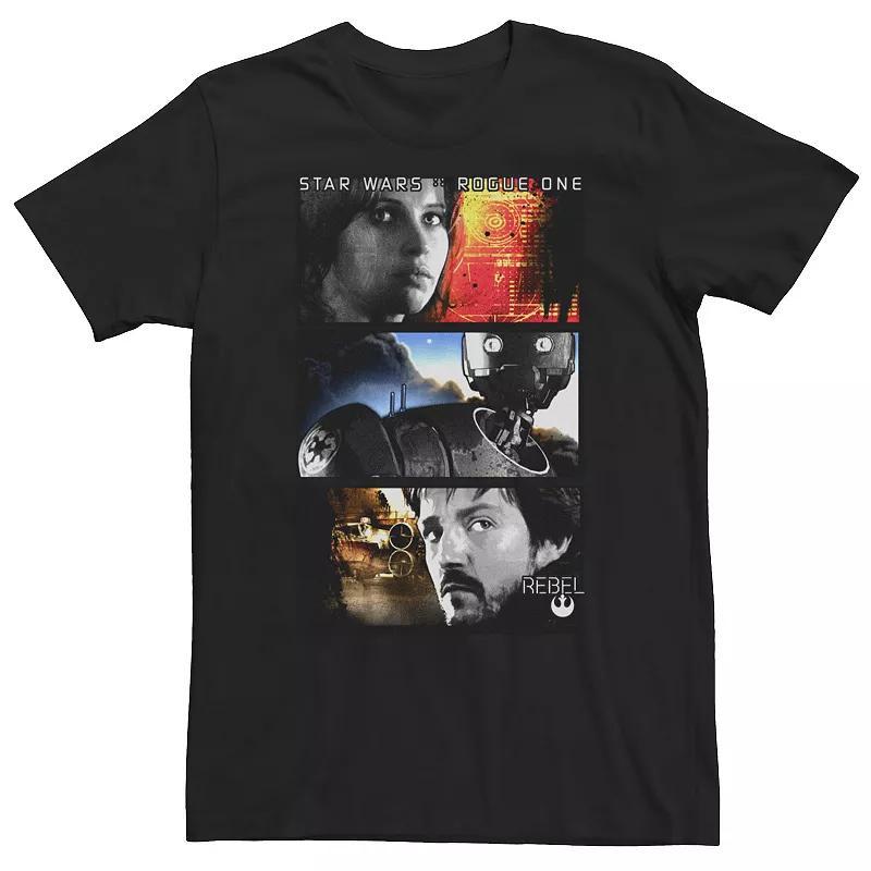 Big & Tall Star Wars Rogue One Rebel Hero Panels Tee, Mens Product Image