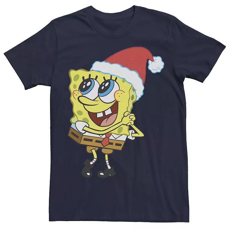 Mens Spongebob Squarepants Santa Hat Dreaming Of Christmas Tee Product Image