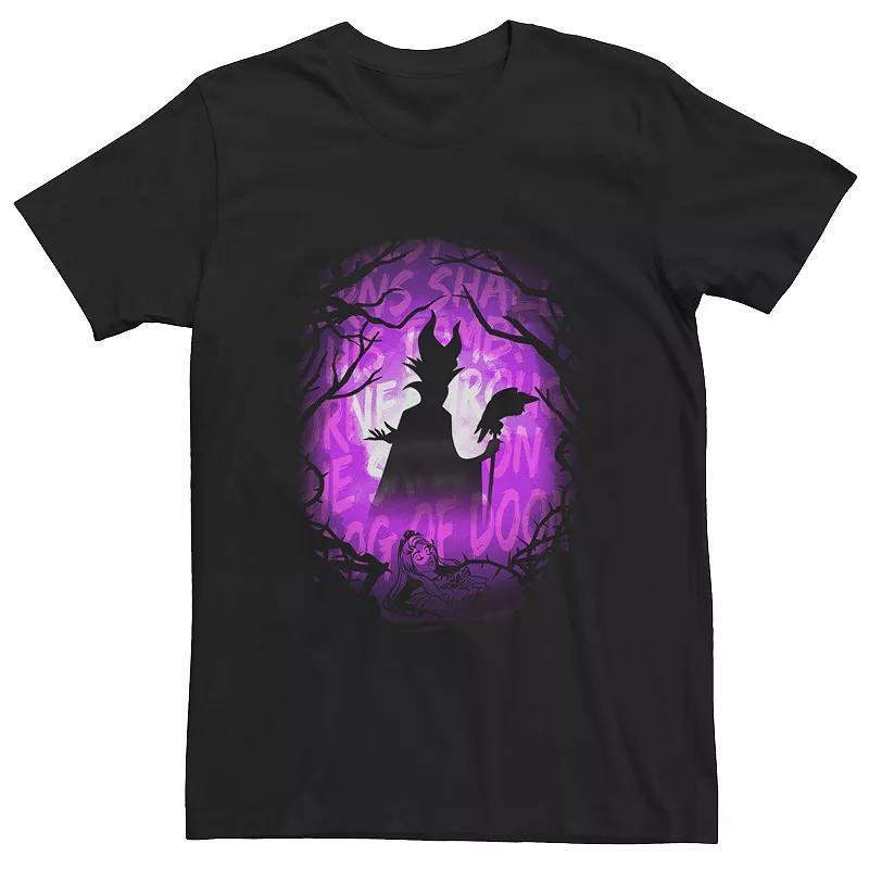 Disneys Sleeping Beauty Mens Maleficent Purple Hue Silhouette Graphic Tee Product Image