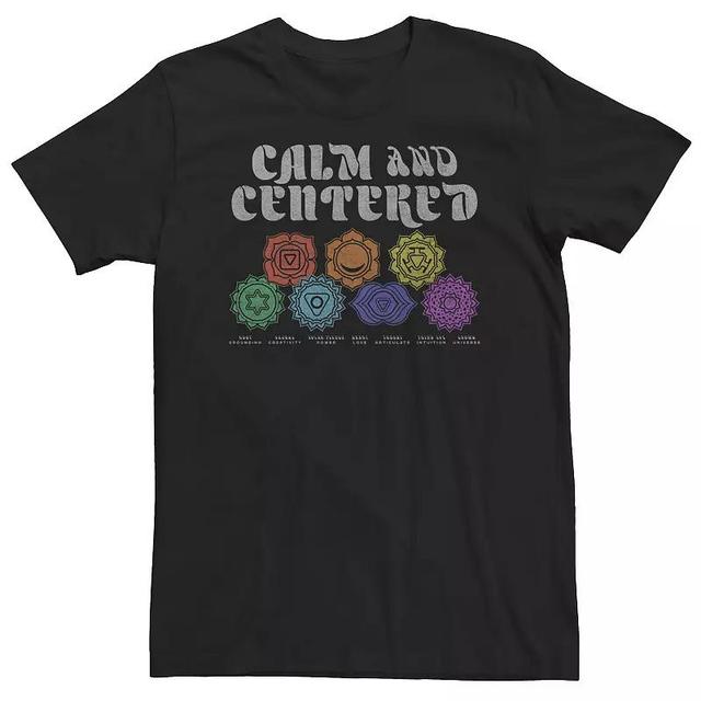 Big & Tall Trendy Chakras Calm Tee, Mens Black Product Image