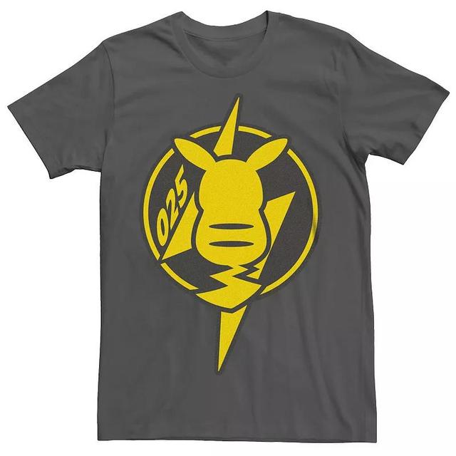 Mens Pokmon Pikachu Back Badge Tee Grey Product Image