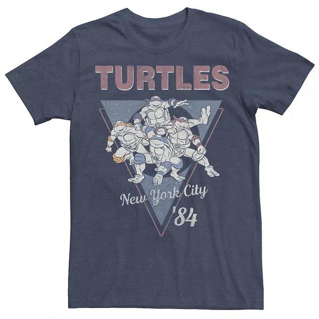 Mens Ninja Turtles Geometric New York City Short Sleeve Tee Navy Grey Product Image