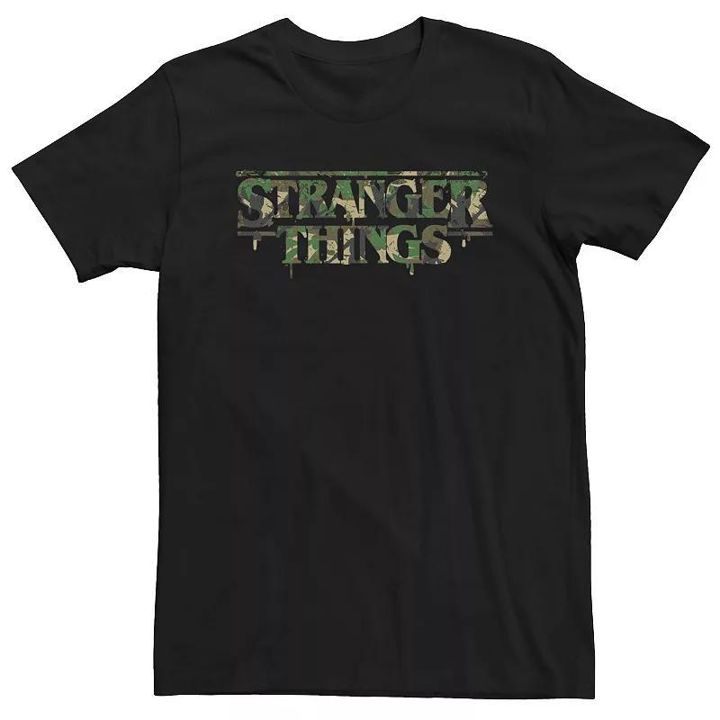 Big & Tall Netflix Stranger Things Camo Logo Tee, Mens Product Image