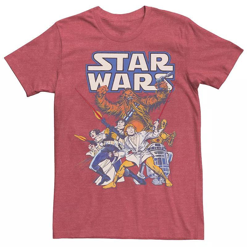 Mens Star Wars Heros Group Shot Vintage Poster Tee Product Image