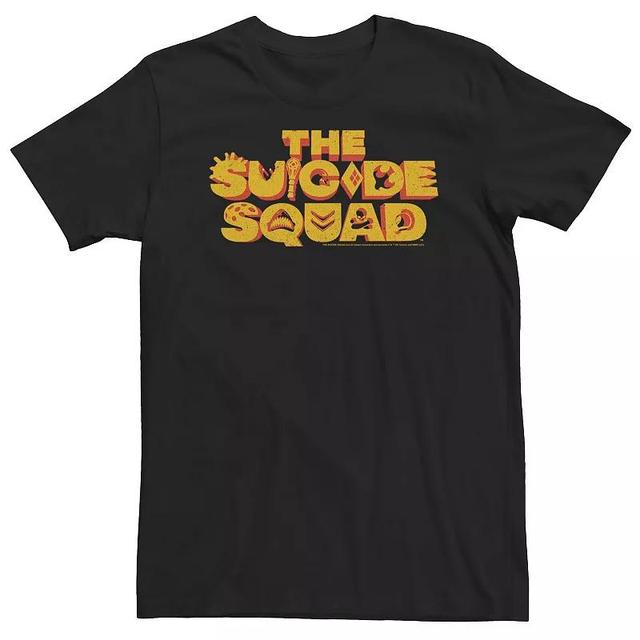 Big & Tall The Suicide Squad Neon Character Logo Tee, Mens, Size: 5XL, Black Product Image