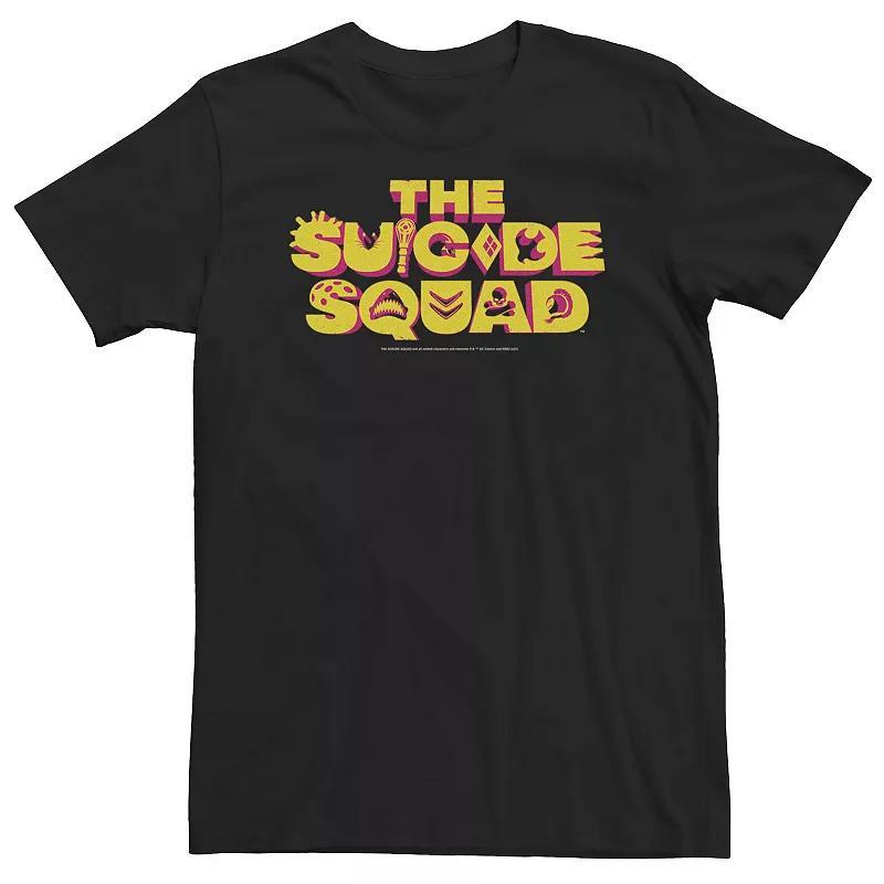 Big & Tall The Suicide Squad Neon Character Logo Tee, Mens Product Image