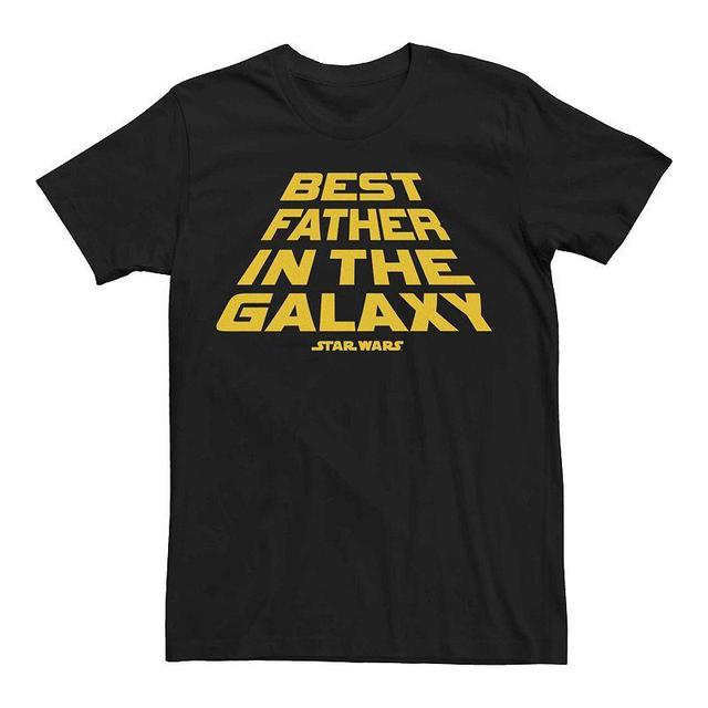 Mens Star Wars Best Father In The Galaxy Classic Text Graphic Tee Product Image