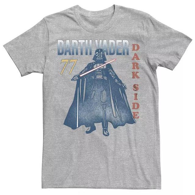 Mens Star Wars Darth Vader Dark Side 77 Graphic Tee Athletic Grey Product Image