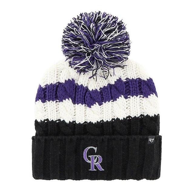 Womens 47 /Black Colorado Rockies Ashfield Cuffed Knit Hat with Pom Product Image