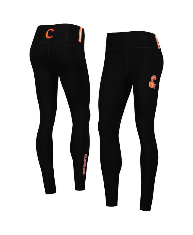 Womens Black Clemson Tigers Classic 3-Hit Jersey Leggings Product Image