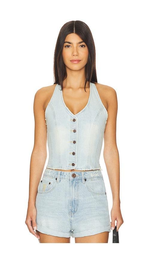 Denim Halter Top Product Image