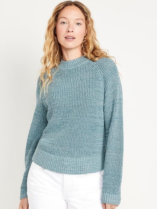 Shaker Stitch Crop Sweater Product Image