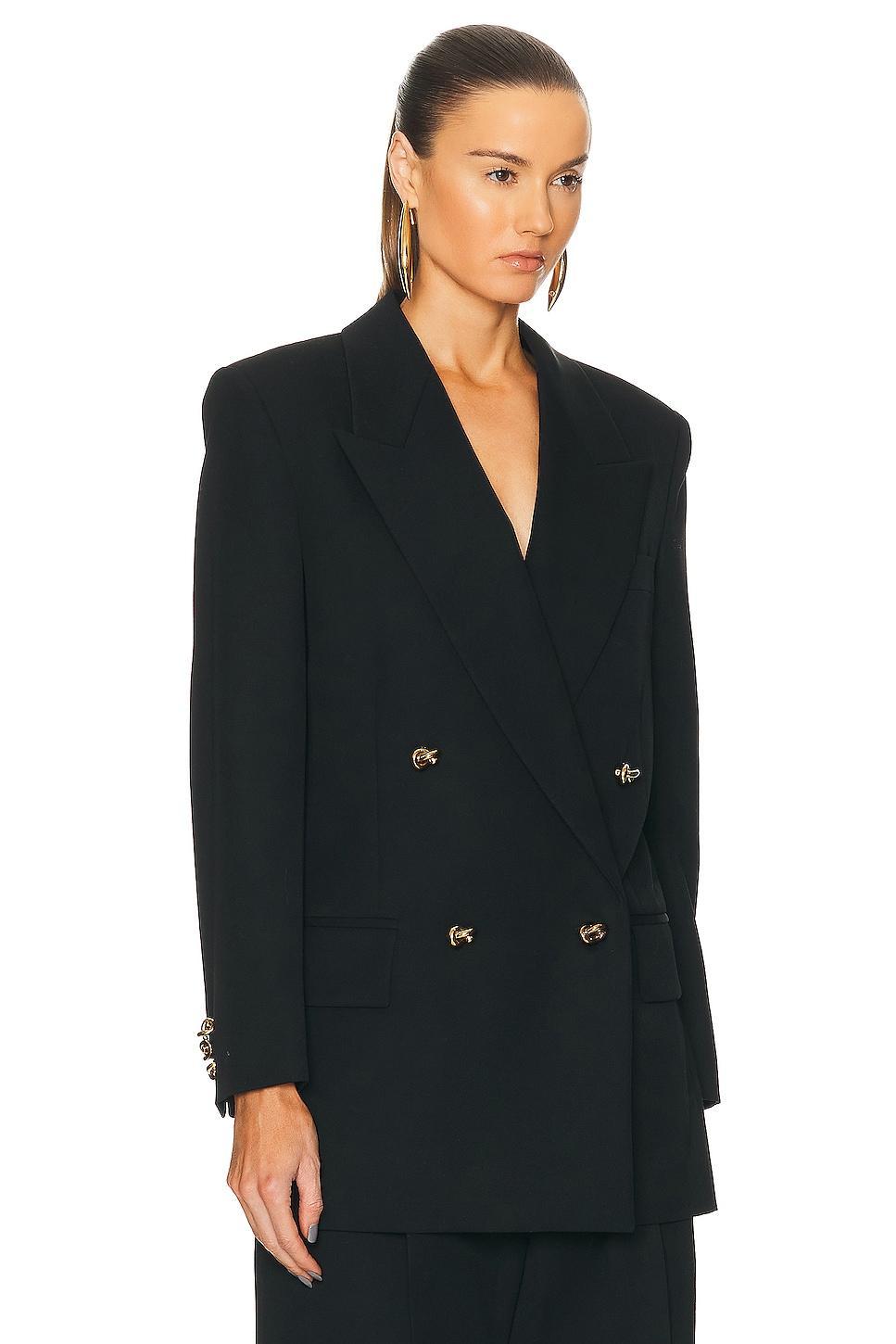 Bottega Veneta Sartorial Wool Twill Jacket Black. (also in 36). Product Image