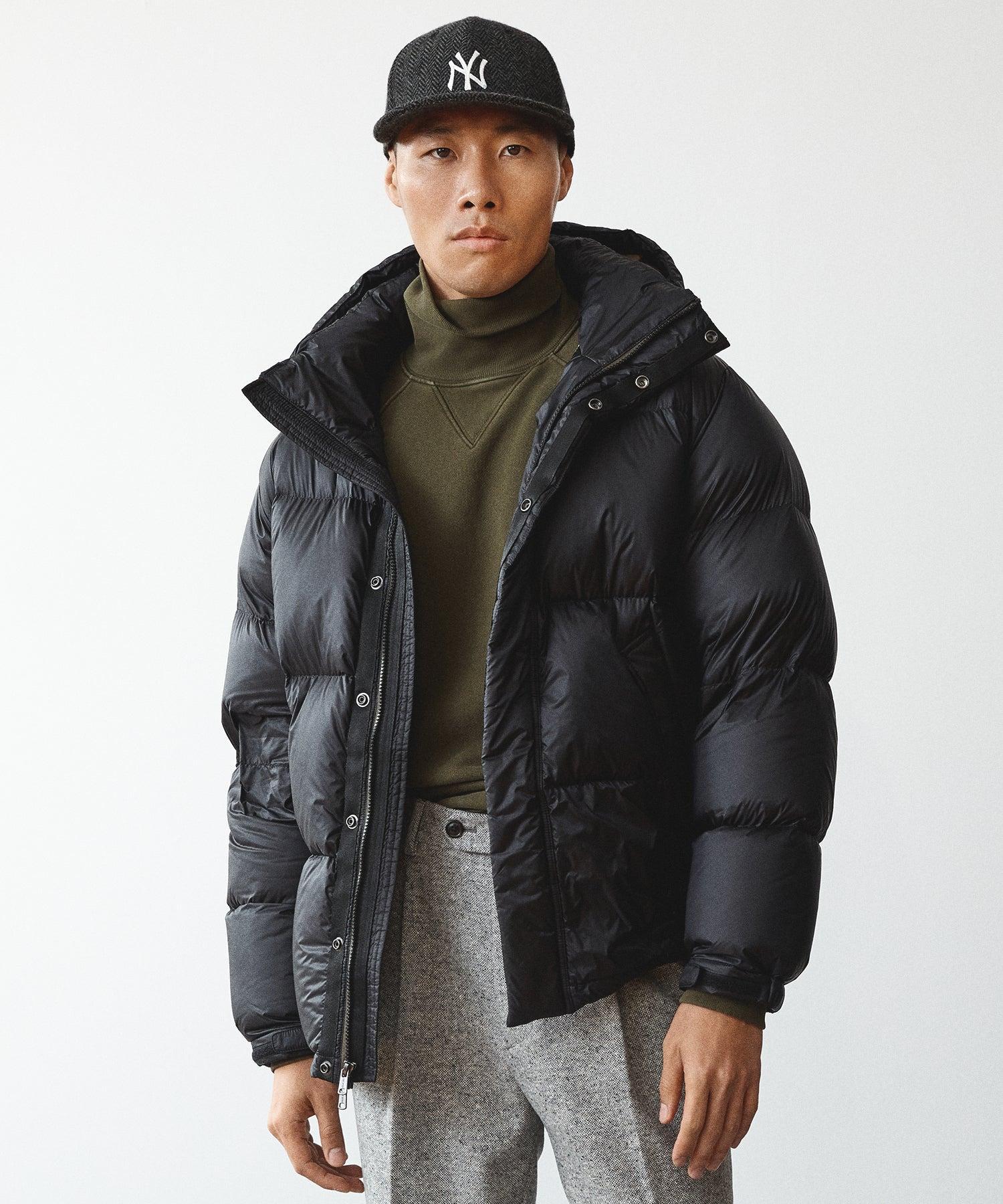 Italian Short Tech Down Parka in Black Product Image