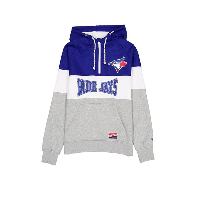 Toronto Blue Jays Throwback Color Block Hoodie Male Product Image