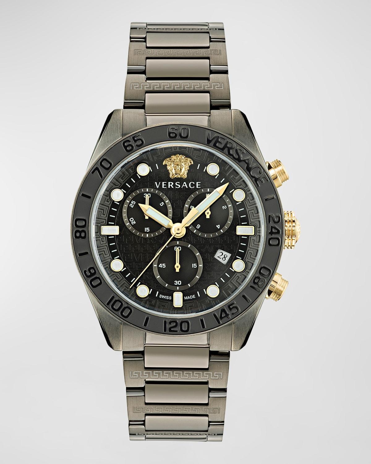 Versace Greca Dome Chronograph Bracelet Watch, 43mm Product Image