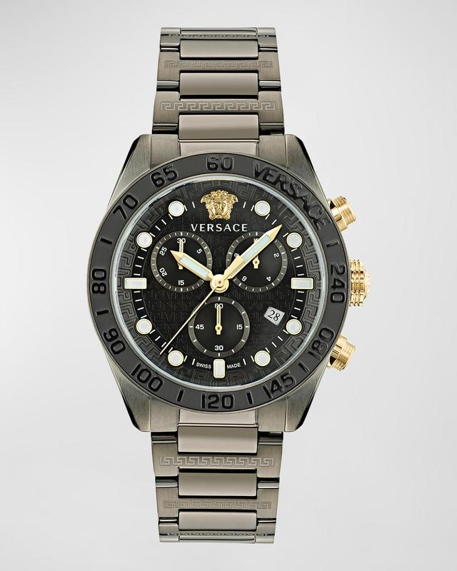 Mens Greca Dome Chrono Two-Tone Stainless Steel Watch Product Image