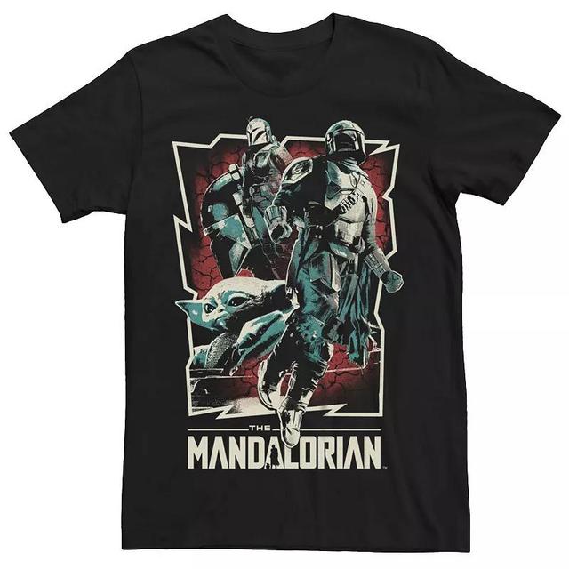 Mens Star Wars The Mandalorian Rockstar Characters Poster Tee Product Image