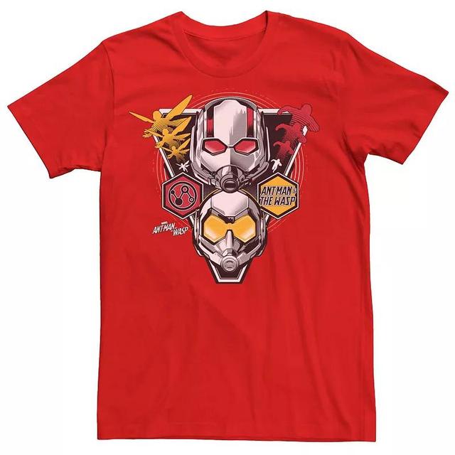 Mens Marvel Ant-Man And The Wasp Helmet Stack Tee Shirt Red Product Image