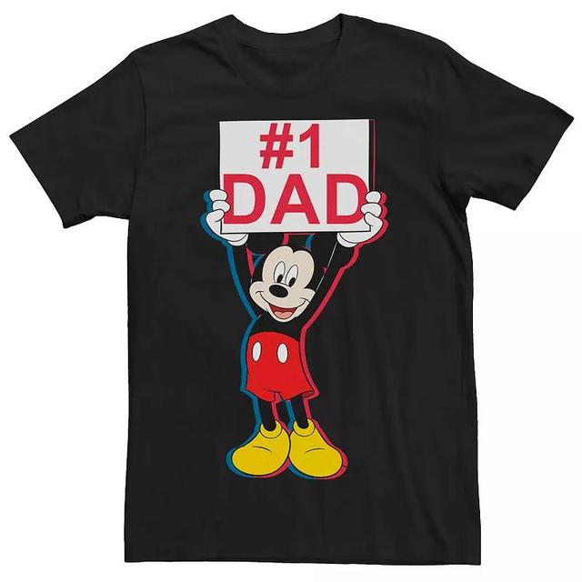 Disneys Mickey Mouse Mens #1 Dad Sign Waver Graphic Tee Product Image