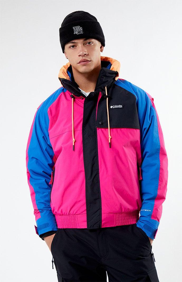 Columbia Men's Wintertrainer Interchange Snow Jacket in Blue/Pink - Product Image