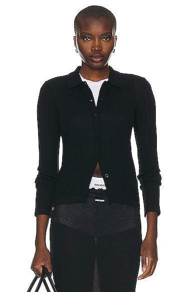 NILI LOTAN Alivia Cardigan in Charcoal - Charcoal. Size M (also in L, S, XS). Product Image