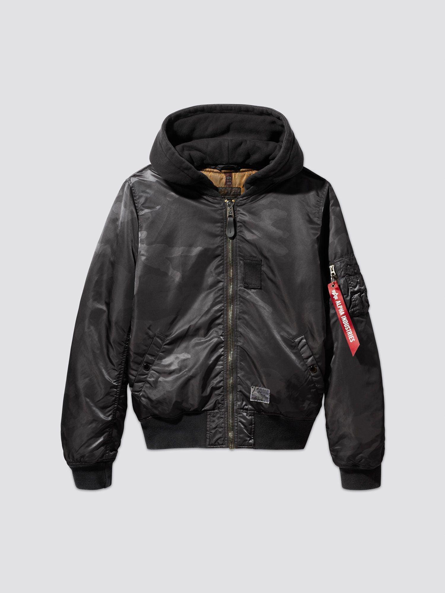 MA-1 HOODED BATTLEWASH BOMBER JACKET Product Image