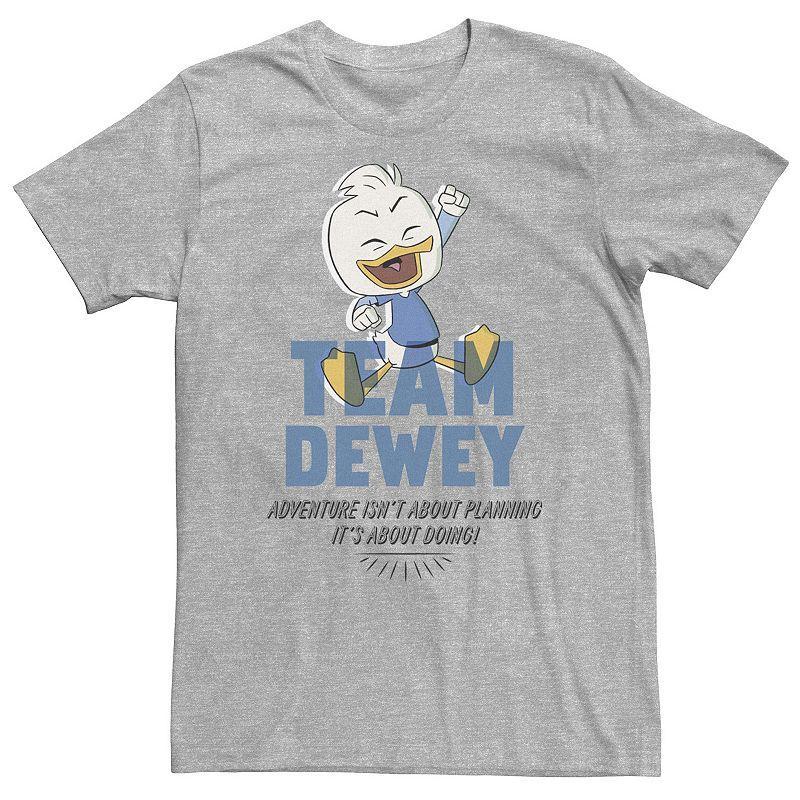 Big & Tall Disney DuckTales Team Dewey Adventure Is About Doing Tee, Mens Athletic Grey Product Image