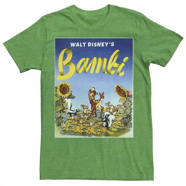 Disneys Bambi Mens Sunflower Poster Tee Kelly Grey Product Image