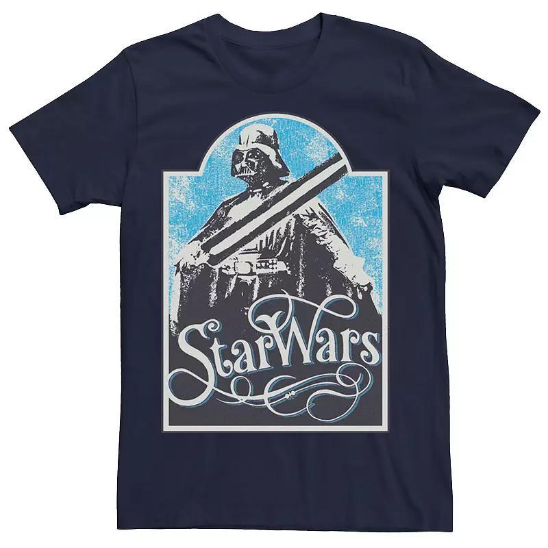 Mens Star Wars Retro Vader Poster Tee Grey Product Image