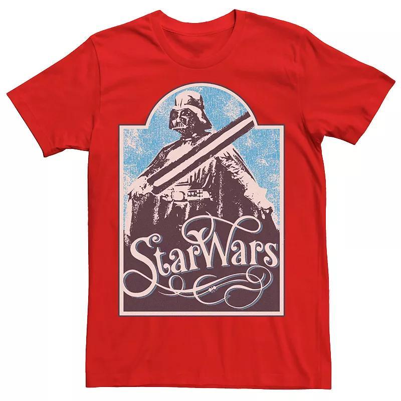 Mens Star Wars Retro Vader Poster Tee Grey Product Image