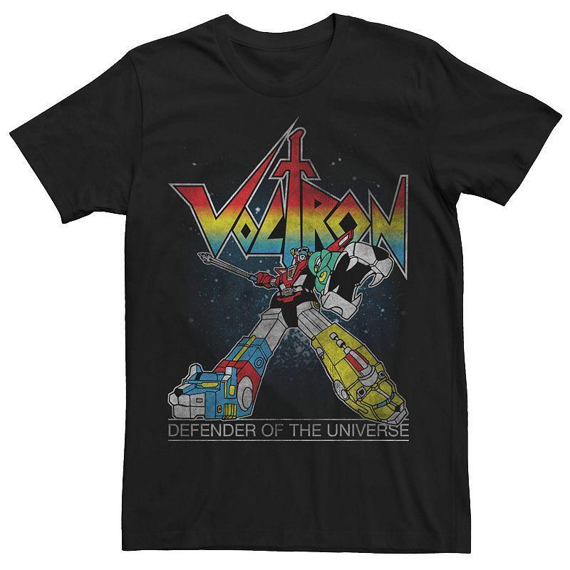 Voltron: Defender of the Universe Mens Retro Rainbow Defender Of The Universe Short Sleeve T-Shirt Product Image