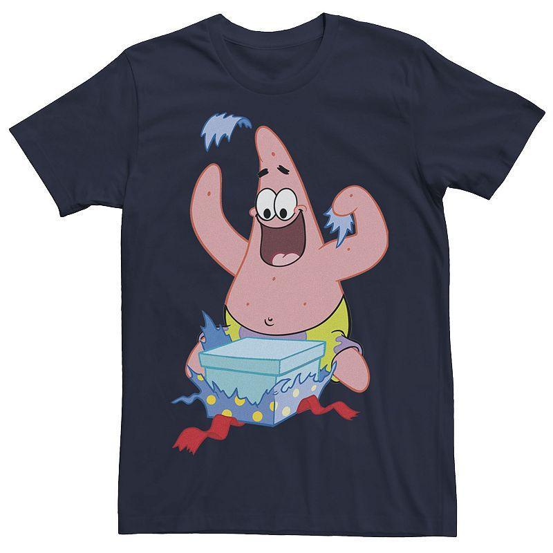 Mens Nickelodeon SpongeBob SquarePants Patrick Star Holiday Graphic Tee Blue Product Image