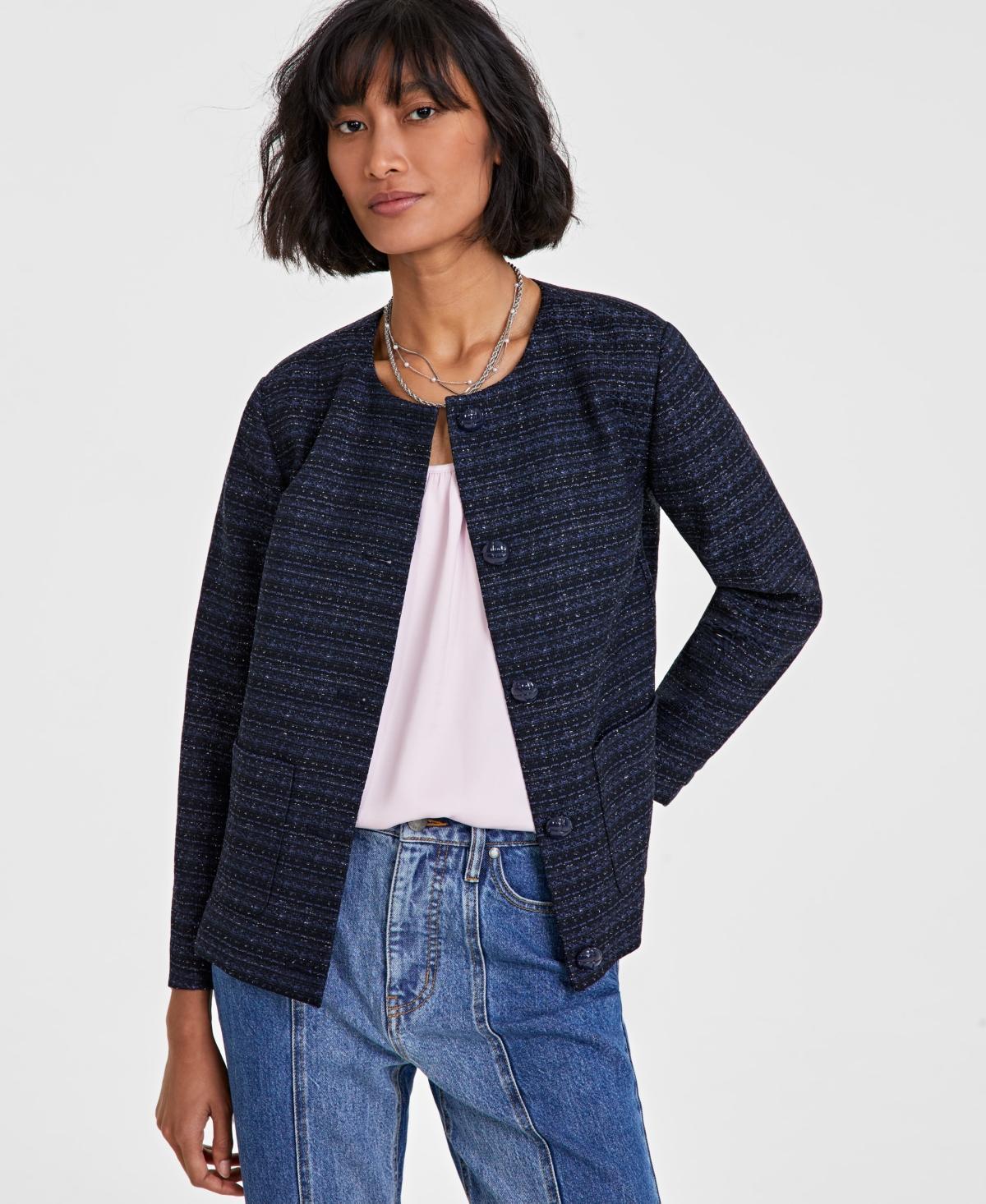 Women's Tweed Collarless Jacket, Created for Macy's Product Image