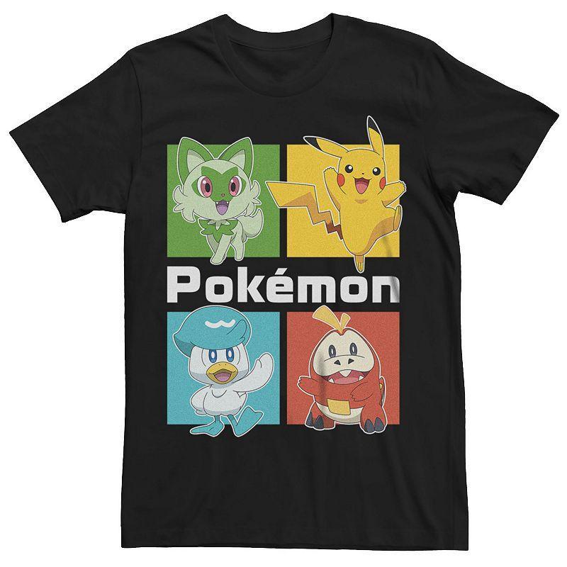 Mens Pokemon Scarlet and Violet New Starter Group Shot Box Graphic Tee Product Image